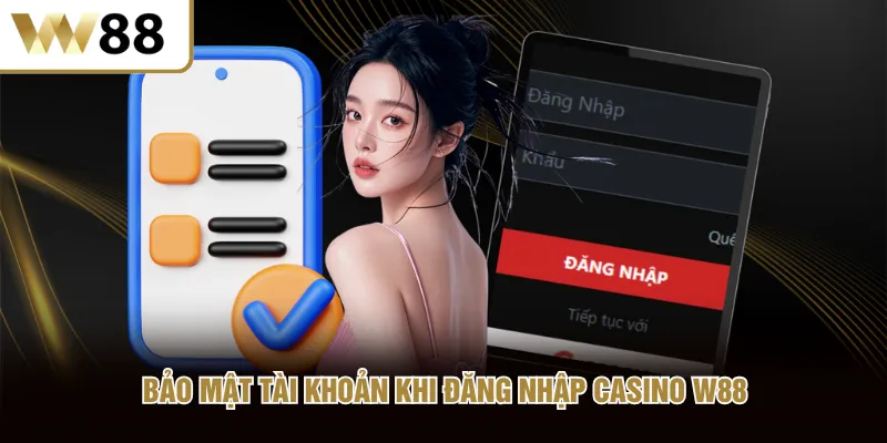 Bảo mật tài khoản khi đăng nhập Casino W88