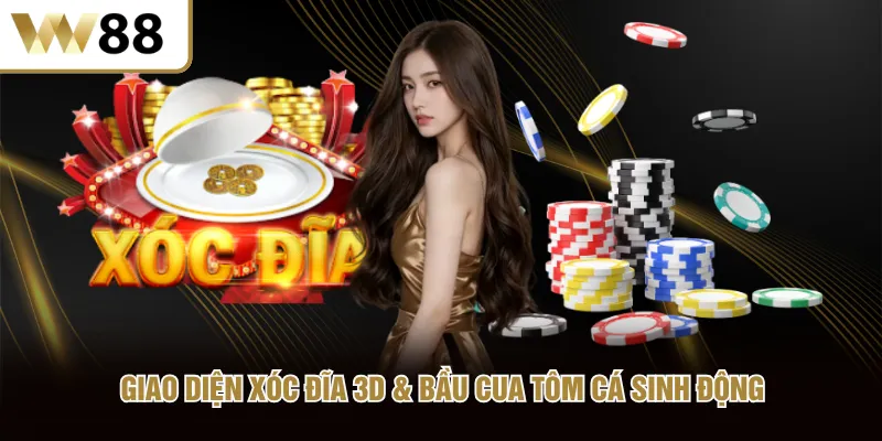 Giao diện Xóc Đĩa Bầu Cua 3D