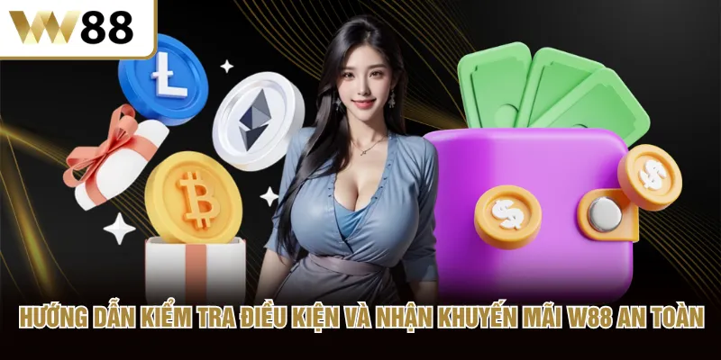 Hướng dẫn kiểm tra điều kiện và nhận khuyến mãi W88 an toàn