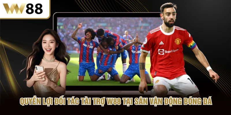 Quyền lợi đối tác tài trợ W88 tại sân vận động bóng đá