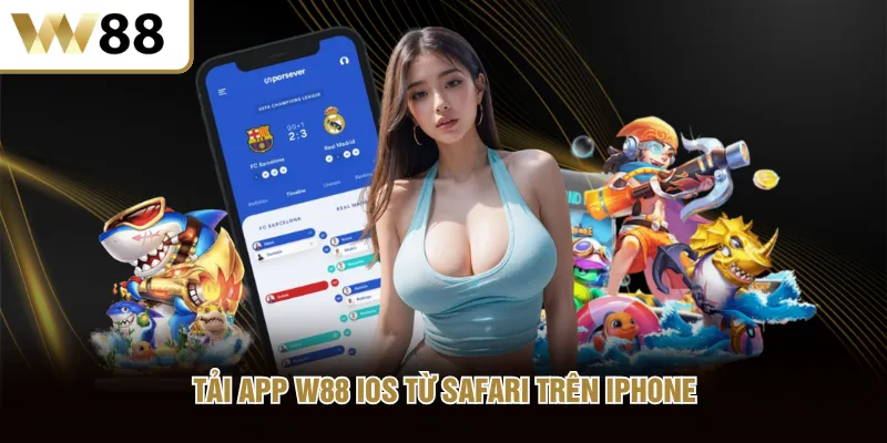 Tải app W88 iOS từ Safari trên iPhone