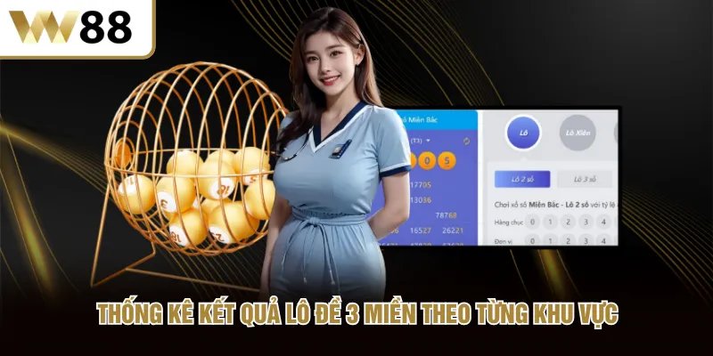 Thống kê kết quả lô đề 3 miền theo từng khu vực